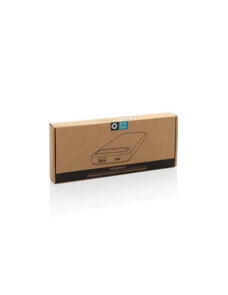 Powerbank 10.000 mAh Turbopack cavi integrati in rABS RCS